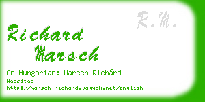richard marsch business card